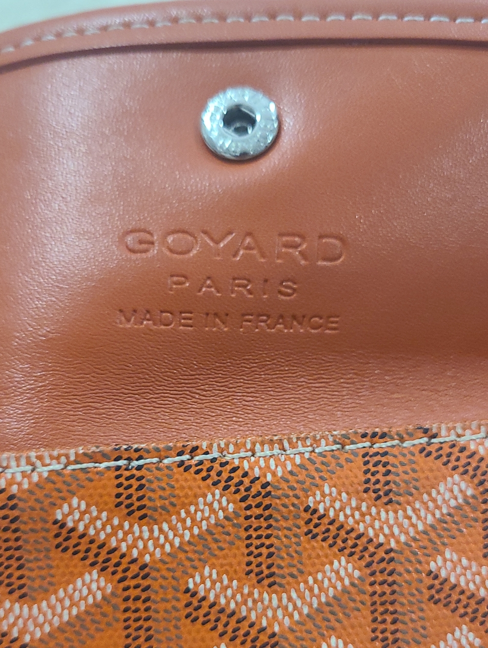 Goyard Orange Leather Trim with Signature Goyardine Canvas